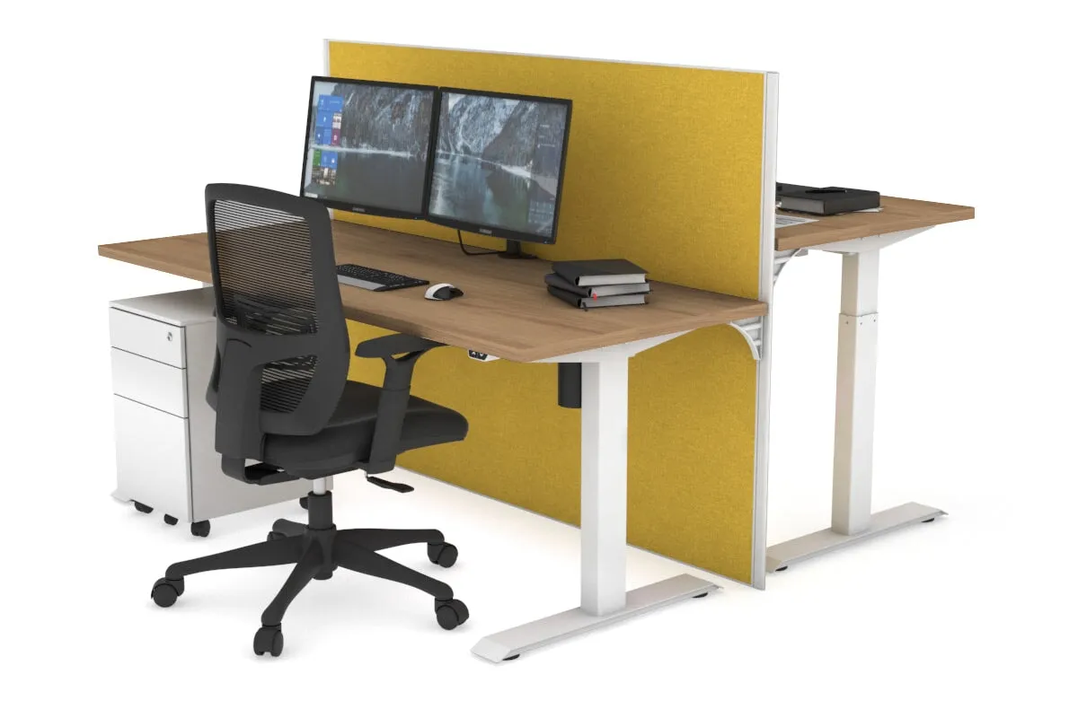 Just Right Height Adjustable 2 Person Bench Workstation [1200L x 700W]