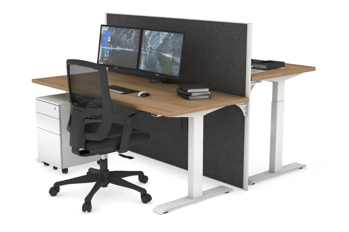 Just Right Height Adjustable 2 Person Bench Workstation [1200L x 700W]