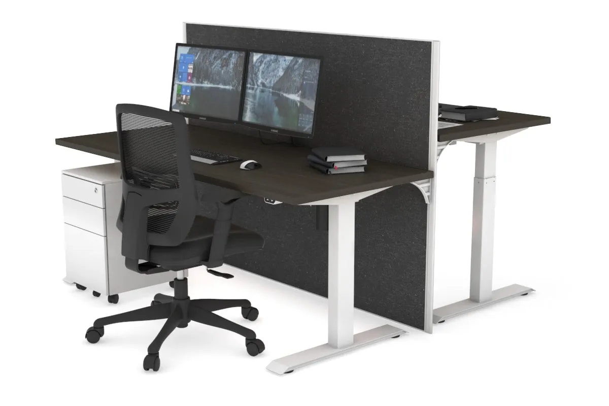 Just Right Height Adjustable 2 Person Bench Workstation [1200L x 700W]
