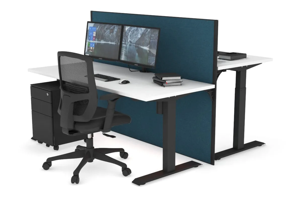 Just Right Height Adjustable 2 Person Bench Workstation [1200L x 700W]