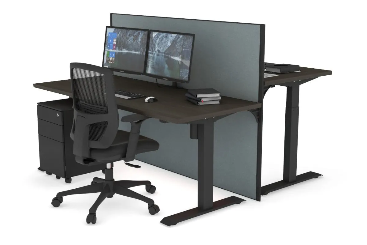 Just Right Height Adjustable 2 Person Bench Workstation [1200L x 700W]