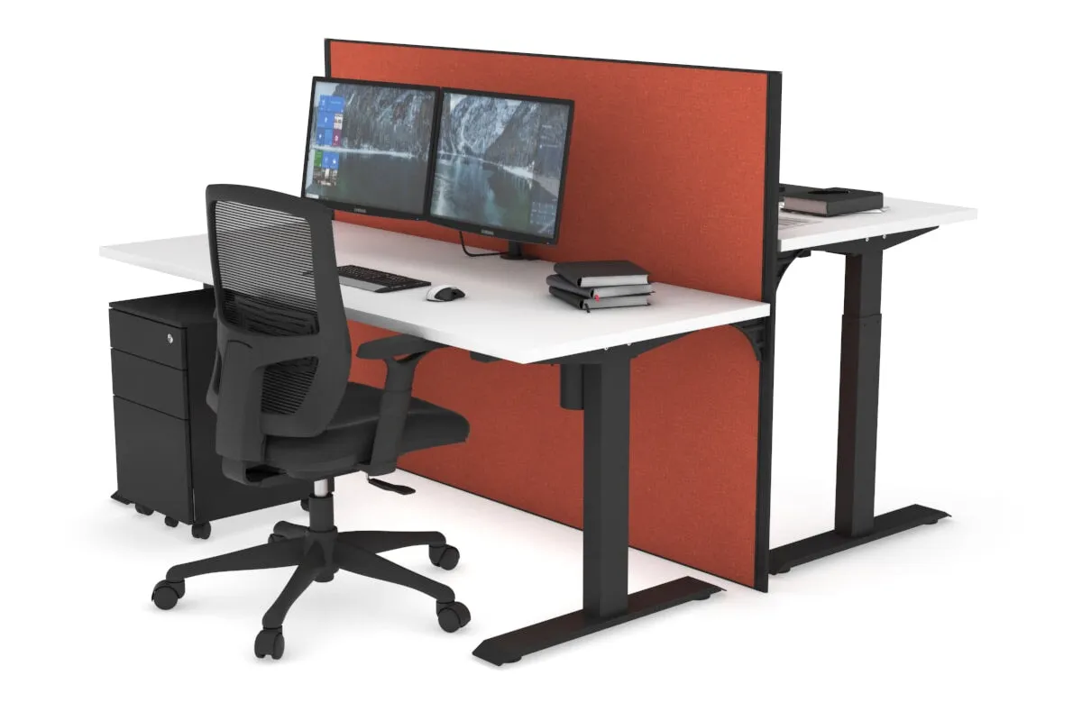 Just Right Height Adjustable 2 Person Bench Workstation [1200L x 700W]