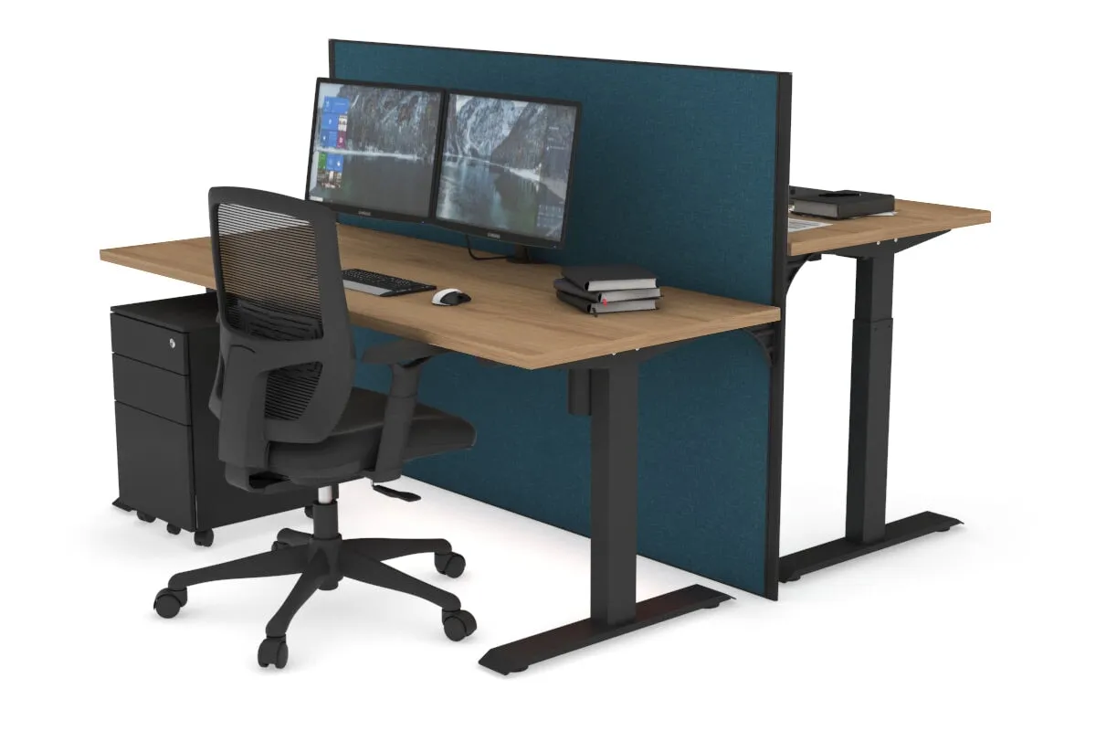 Just Right Height Adjustable 2 Person Bench Workstation [1200L x 700W]