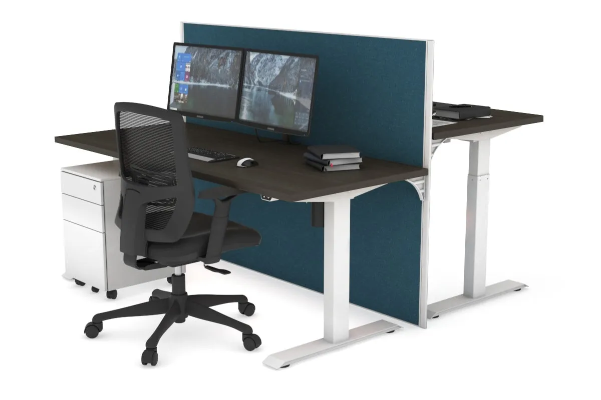 Just Right Height Adjustable 2 Person Bench Workstation [1200L x 700W]