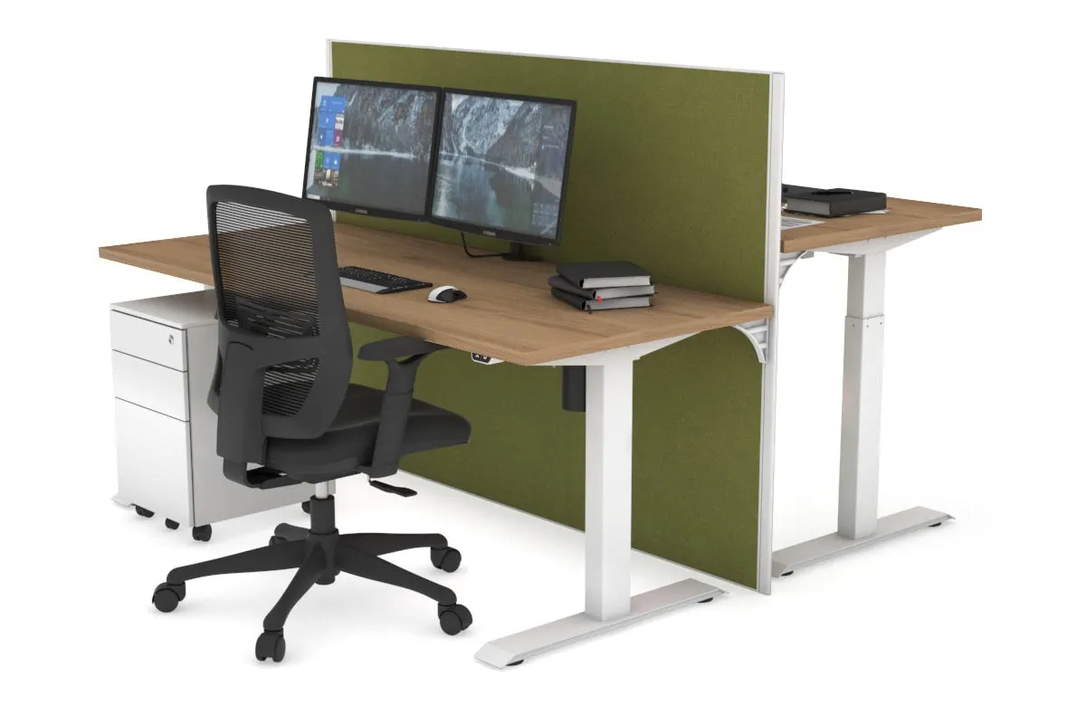 Just Right Height Adjustable 2 Person Bench Workstation [1200L x 700W]