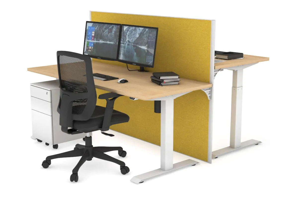 Just Right Height Adjustable 2 Person Bench Workstation [1200L x 700W]