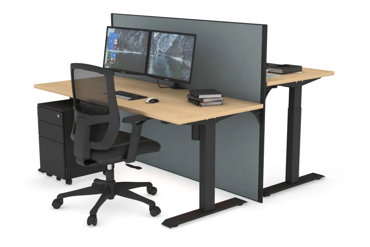 Just Right Height Adjustable 2 Person Bench Workstation [1200L x 700W]