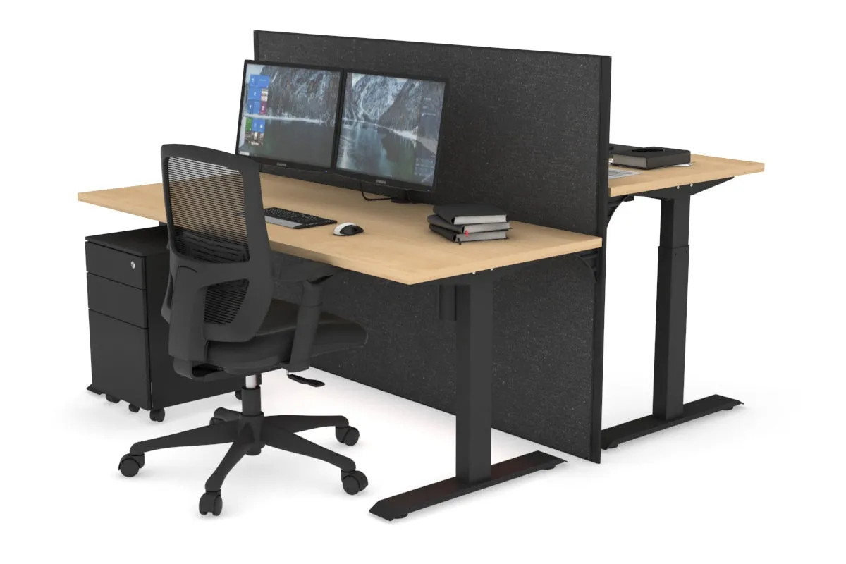 Just Right Height Adjustable 2 Person Bench Workstation [1200L x 700W]