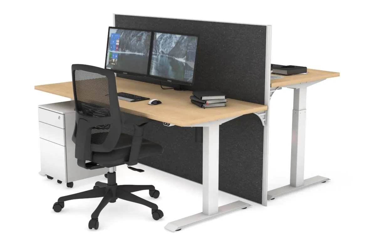 Just Right Height Adjustable 2 Person Bench Workstation [1200L x 700W]