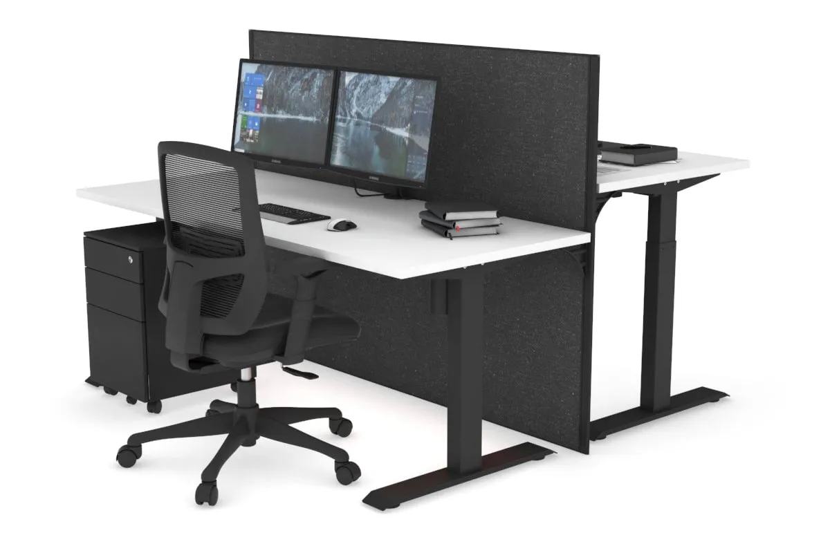 Just Right Height Adjustable 2 Person Bench Workstation [1200L x 700W]
