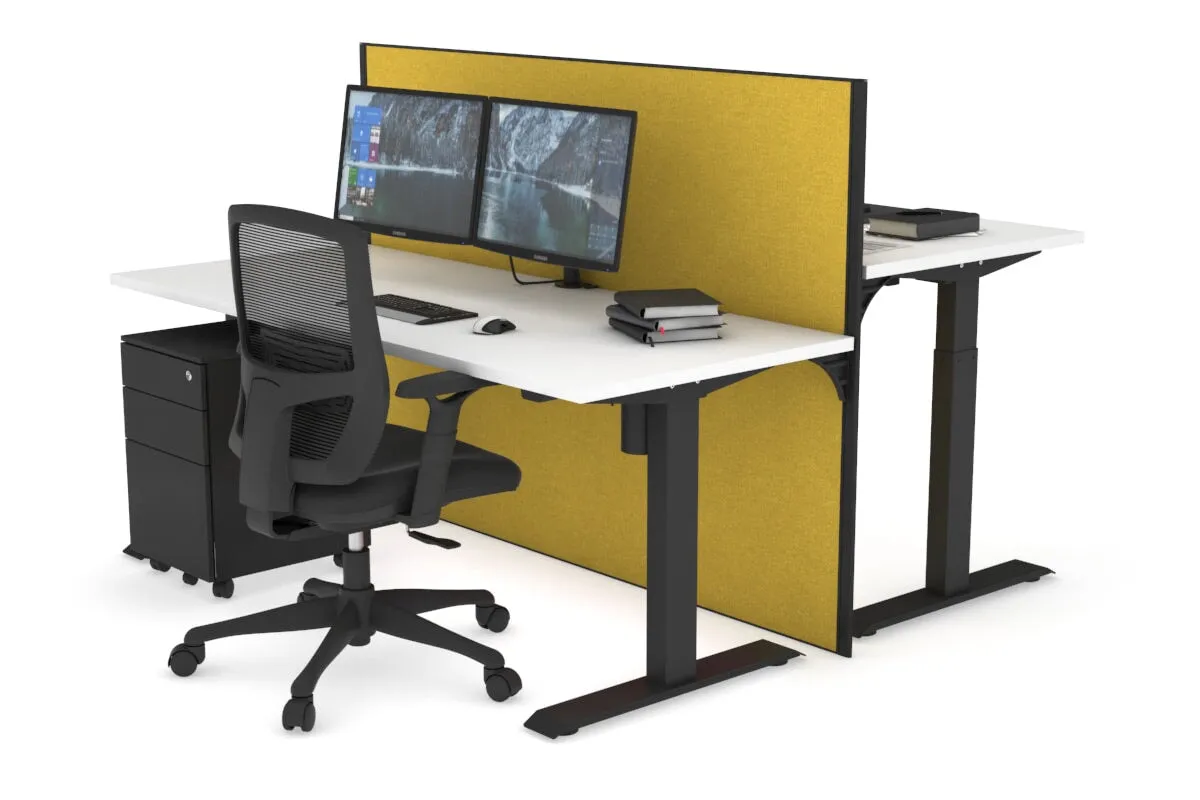 Just Right Height Adjustable 2 Person Bench Workstation [1200L x 700W]