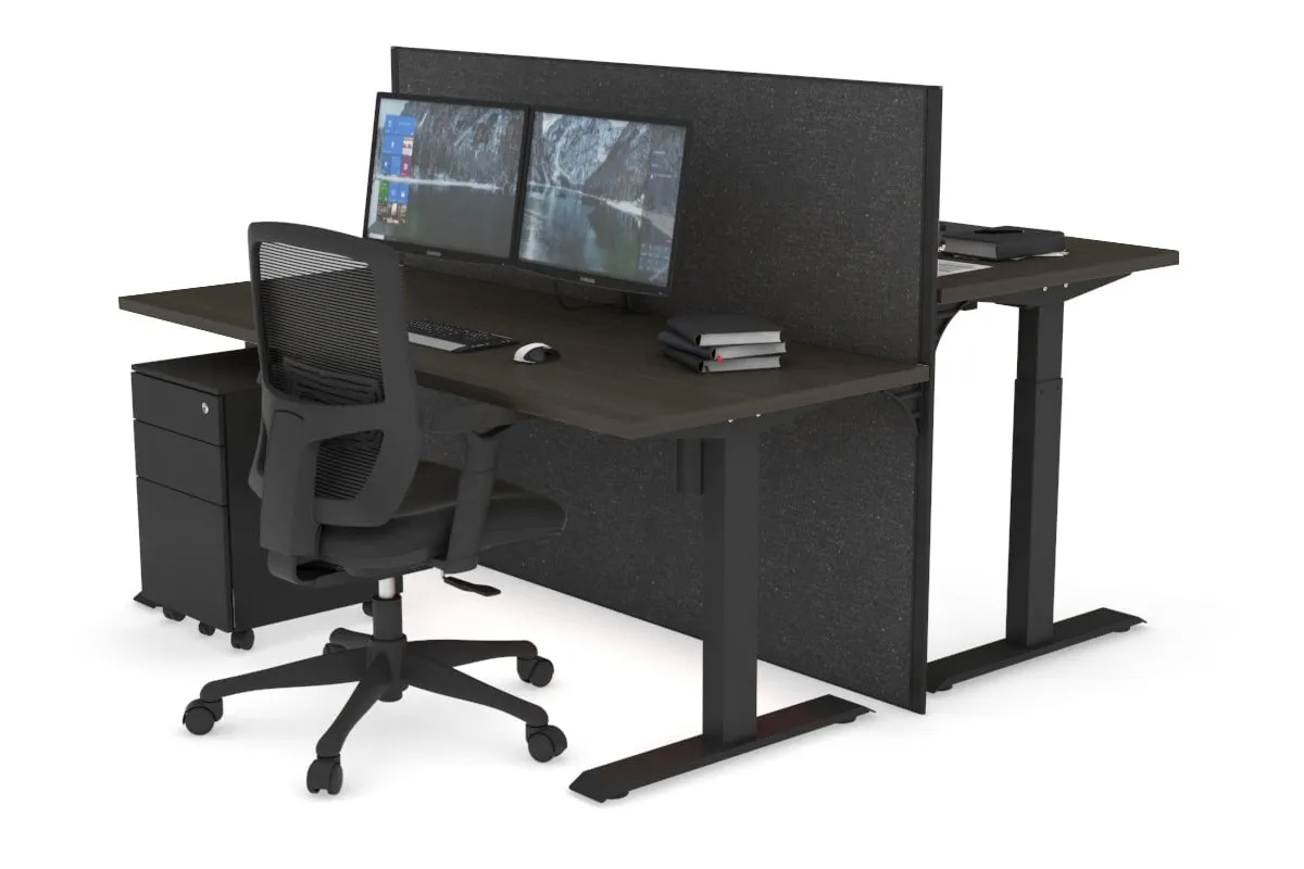 Just Right Height Adjustable 2 Person Bench Workstation [1200L x 700W]