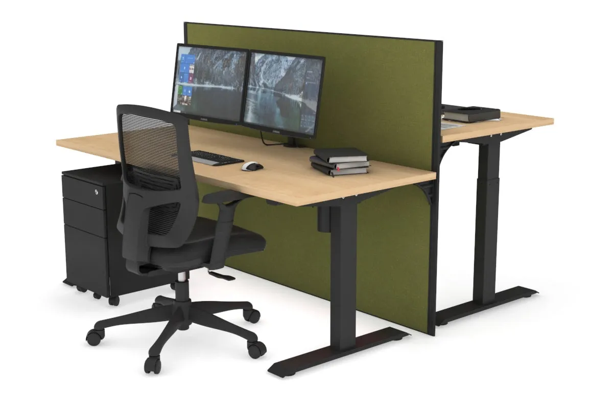 Just Right Height Adjustable 2 Person Bench Workstation [1200L x 700W]