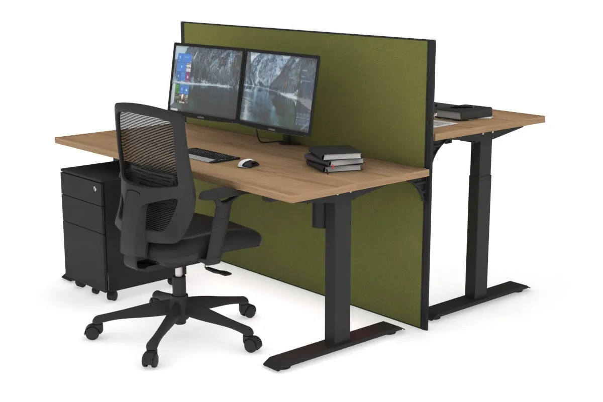 Just Right Height Adjustable 2 Person Bench Workstation [1200L x 700W]