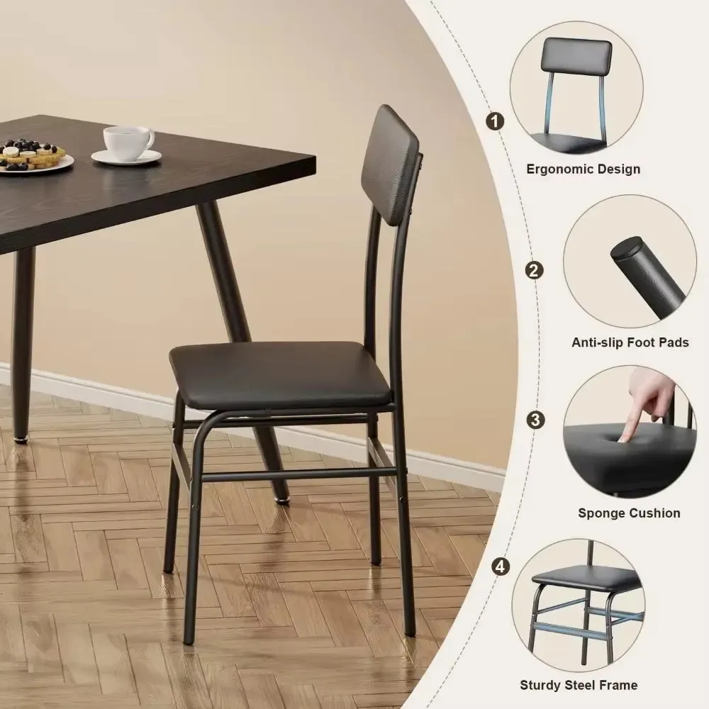 Kitchen Dining Table with 4 Chairs for Small Space Dinning Tables