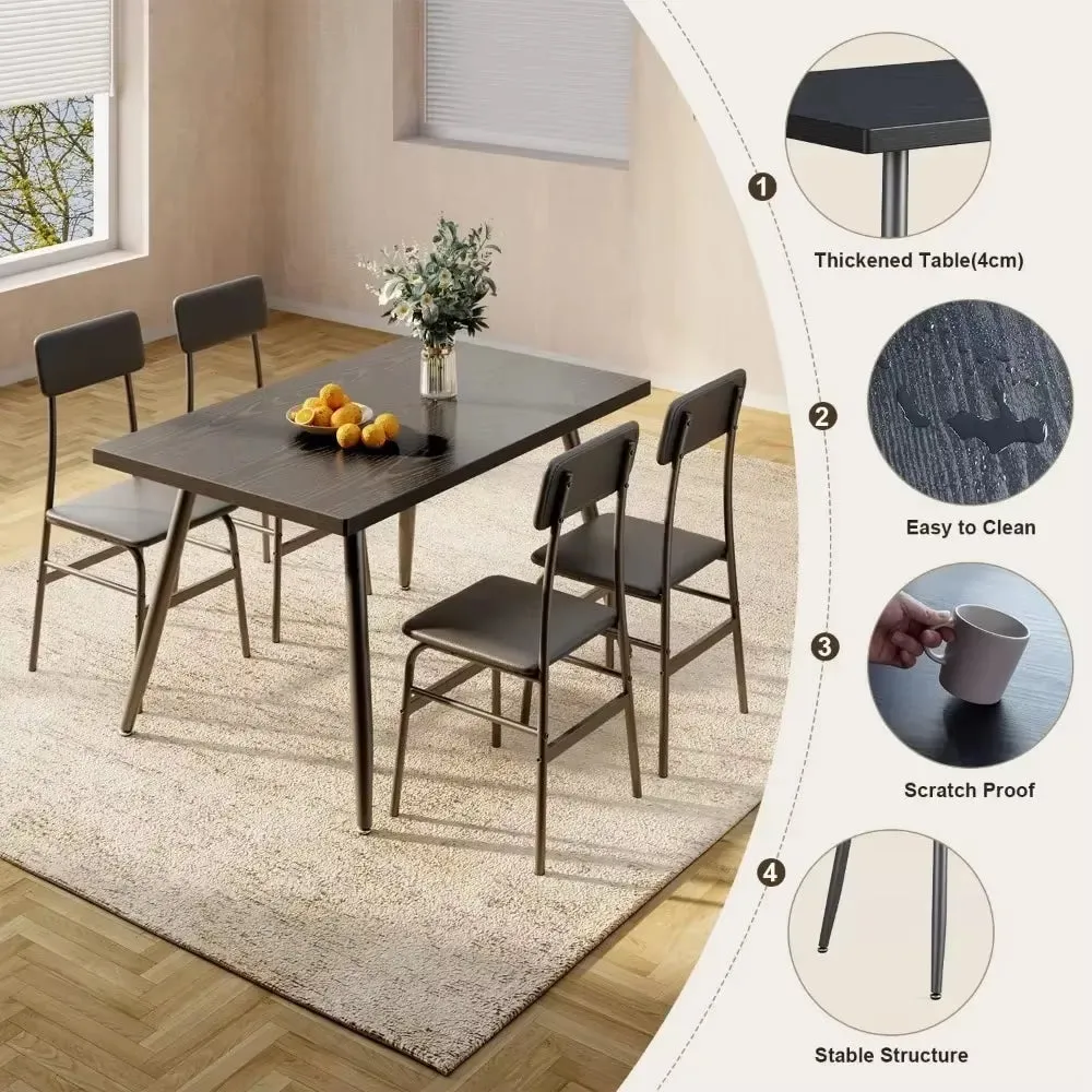 Kitchen Dining Table with 4 Chairs for Small Space Dinning Tables