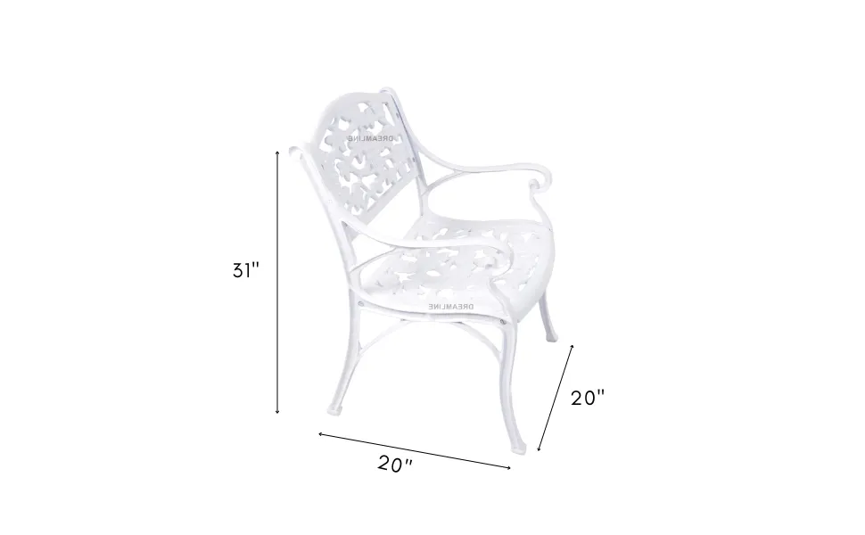 Lenz Cast Aluminium Garden Patio Seating 2 Chair and 1 Table Set