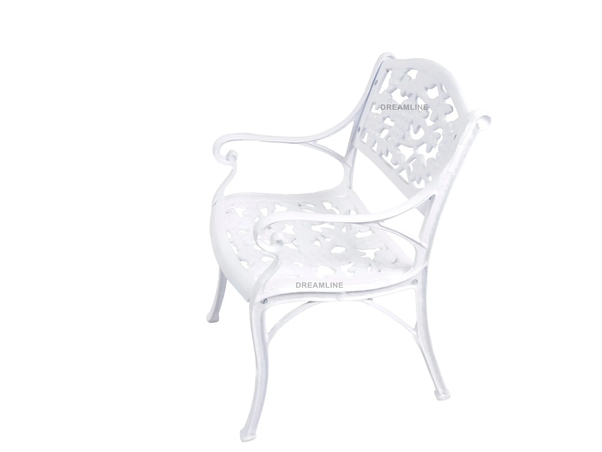 Lenz Cast Aluminium Garden Patio Seating 2 Chair and 1 Table Set