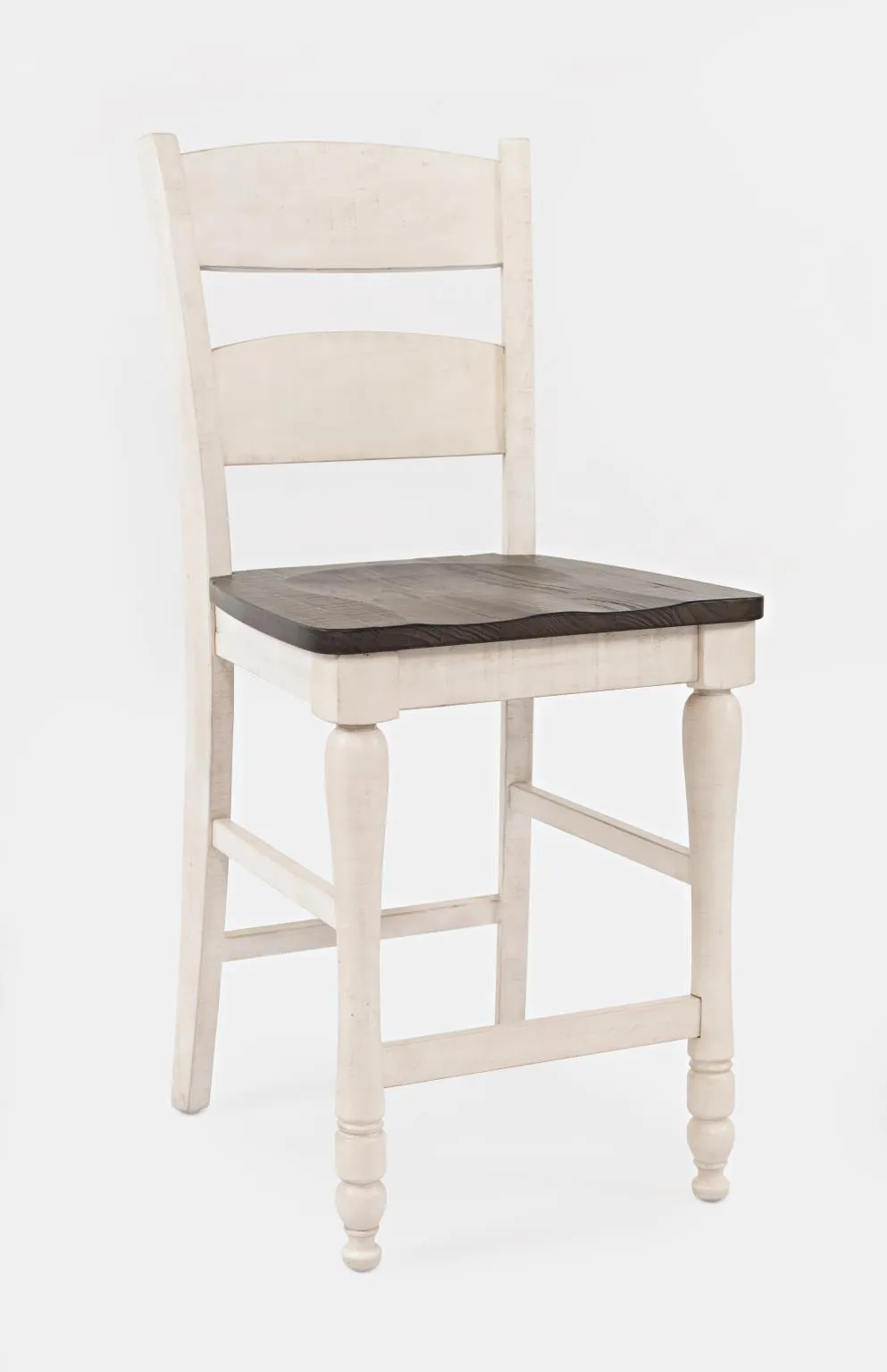 Loft 7-Pc Dining Set Hi-Lo Extendable (60-72")Adjustable Height in Vintage White