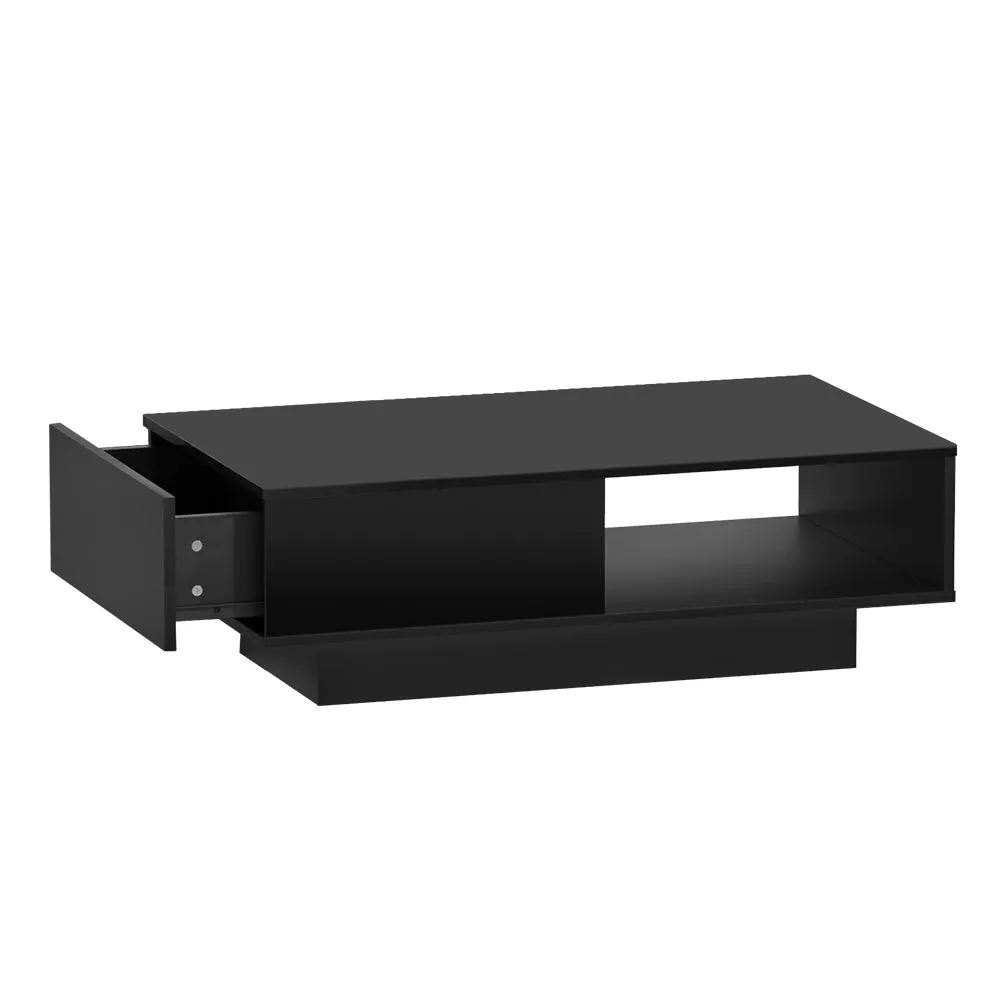 Modern LED Coffee Table, Storage, Gloss Finish - Artiss