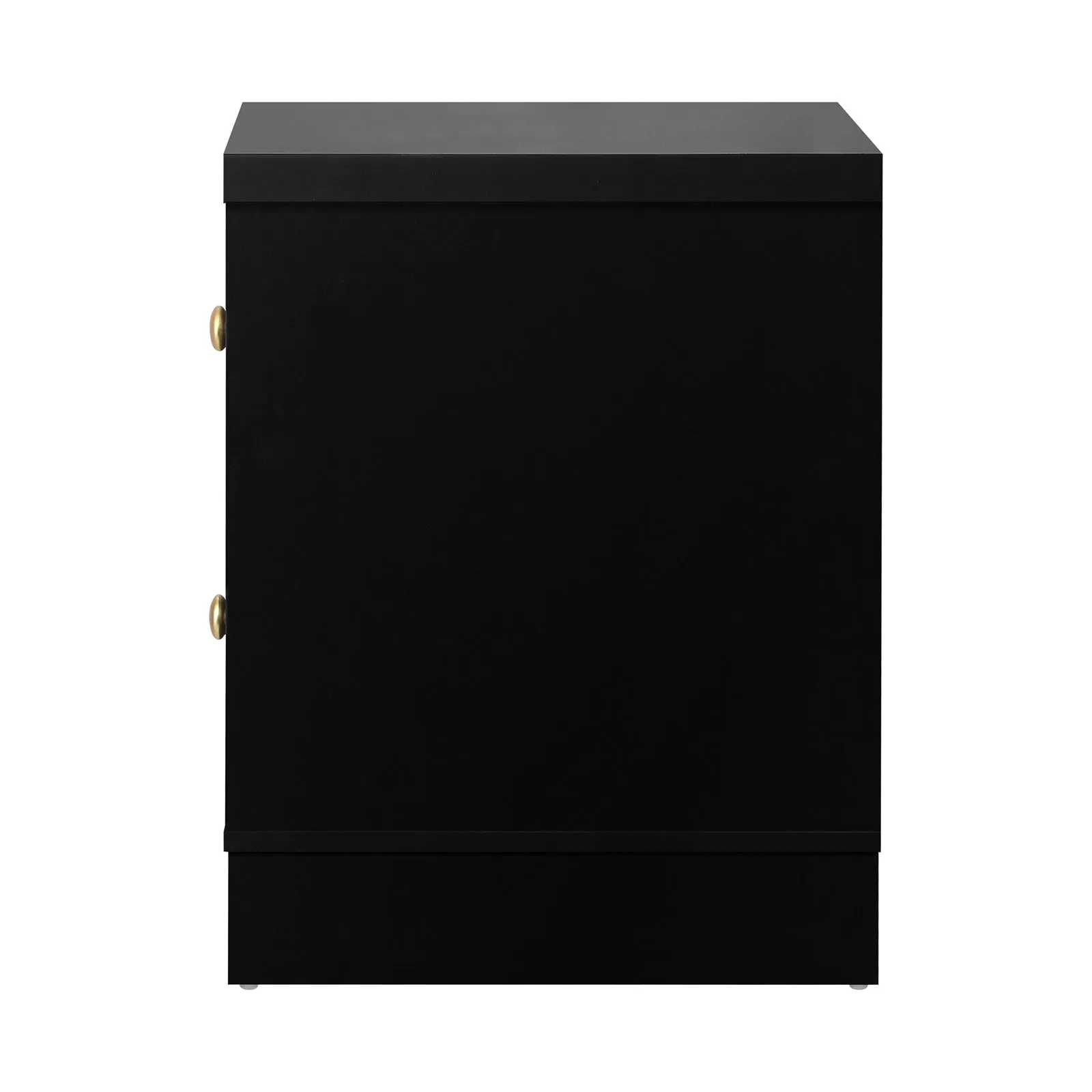 Oikiture 2 X Bedside Tables Hamptons Furniture Storage Cabinet Black