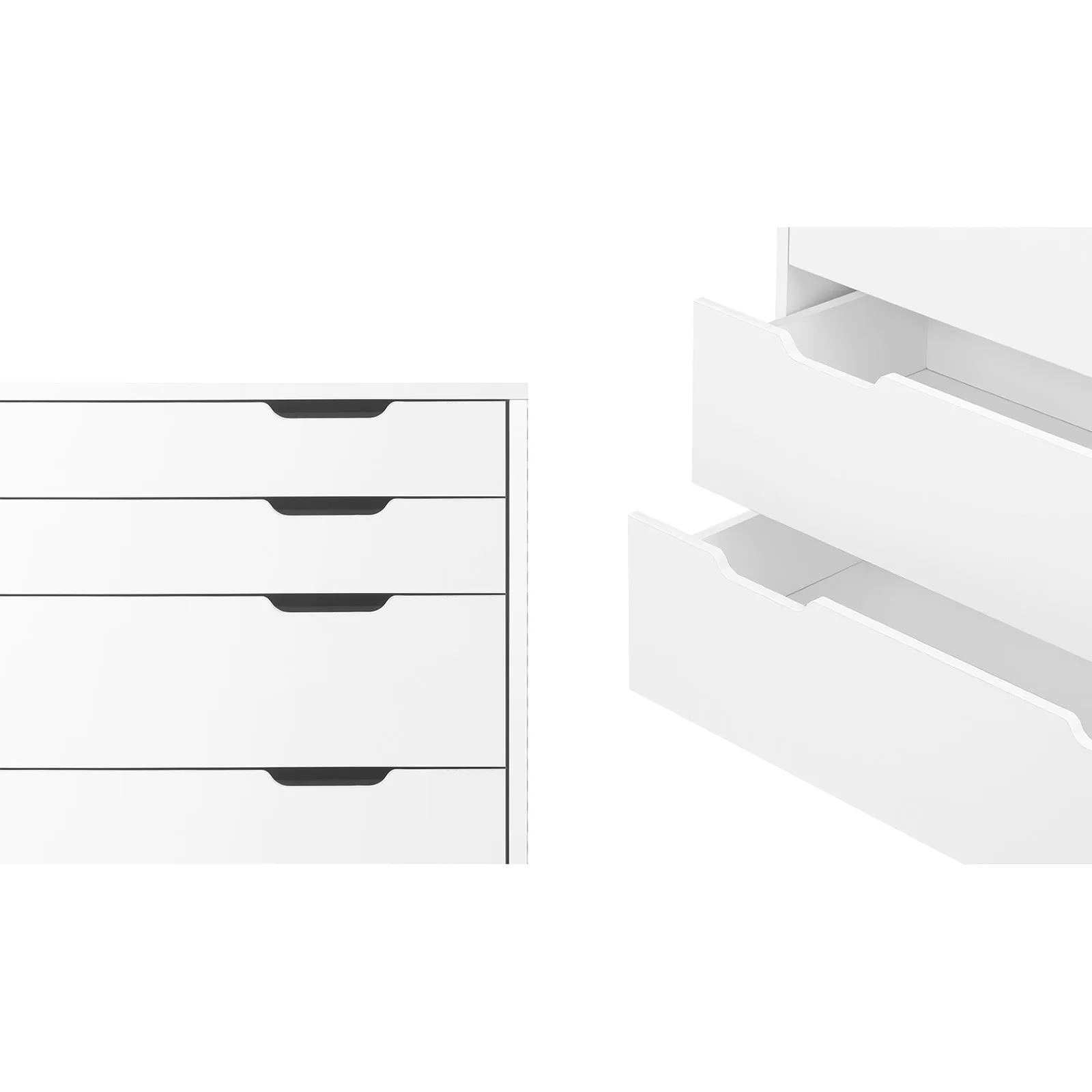 Oikiture 6 Chest of Drawers Tallboy Cabinet Bedroom Clothes White Furniture