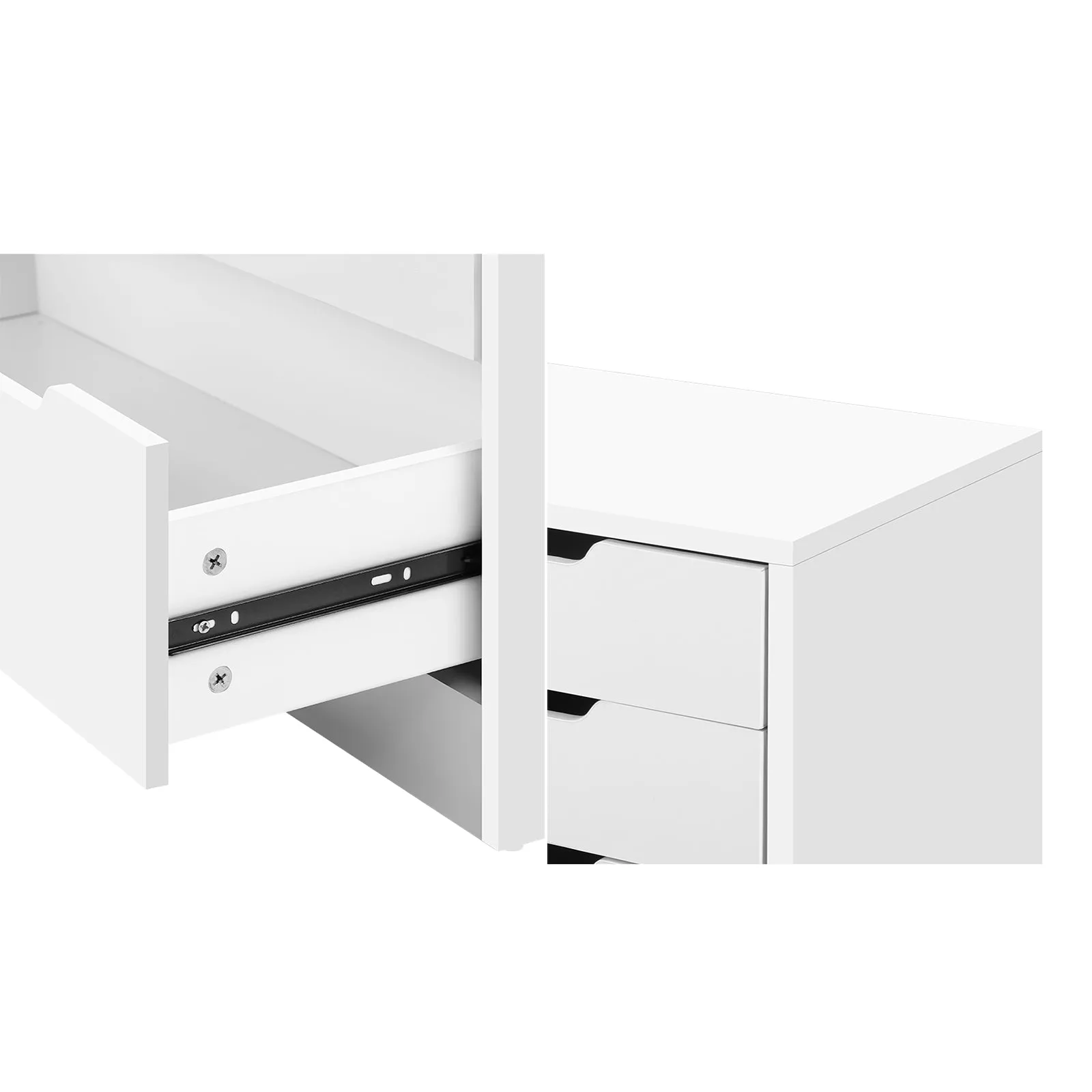 Oikiture 6 Chest of Drawers Tallboy Cabinet Bedroom Clothes White Furniture