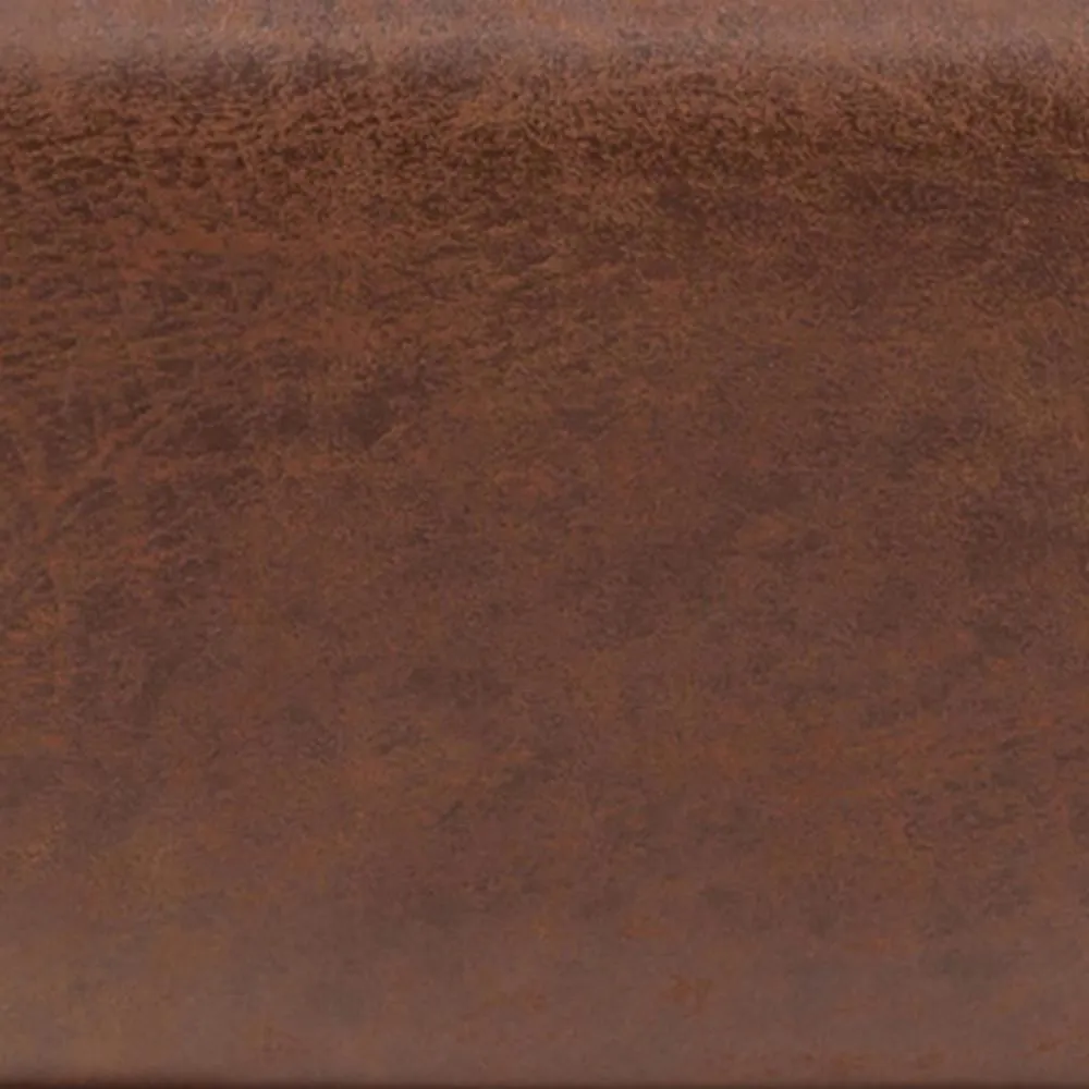 Owen XL Square Coffee Table Storage Ottoman in Distressed Vegan Leather