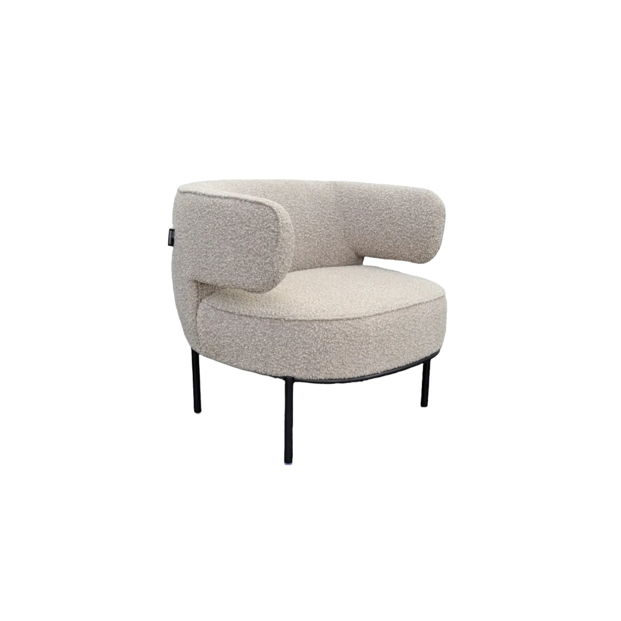 Pauline Beige-Grey Boucle Lounge Chair