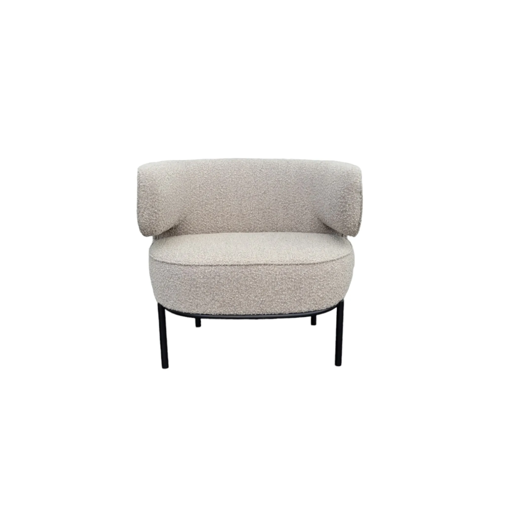 Pauline Beige-Grey Boucle Lounge Chair