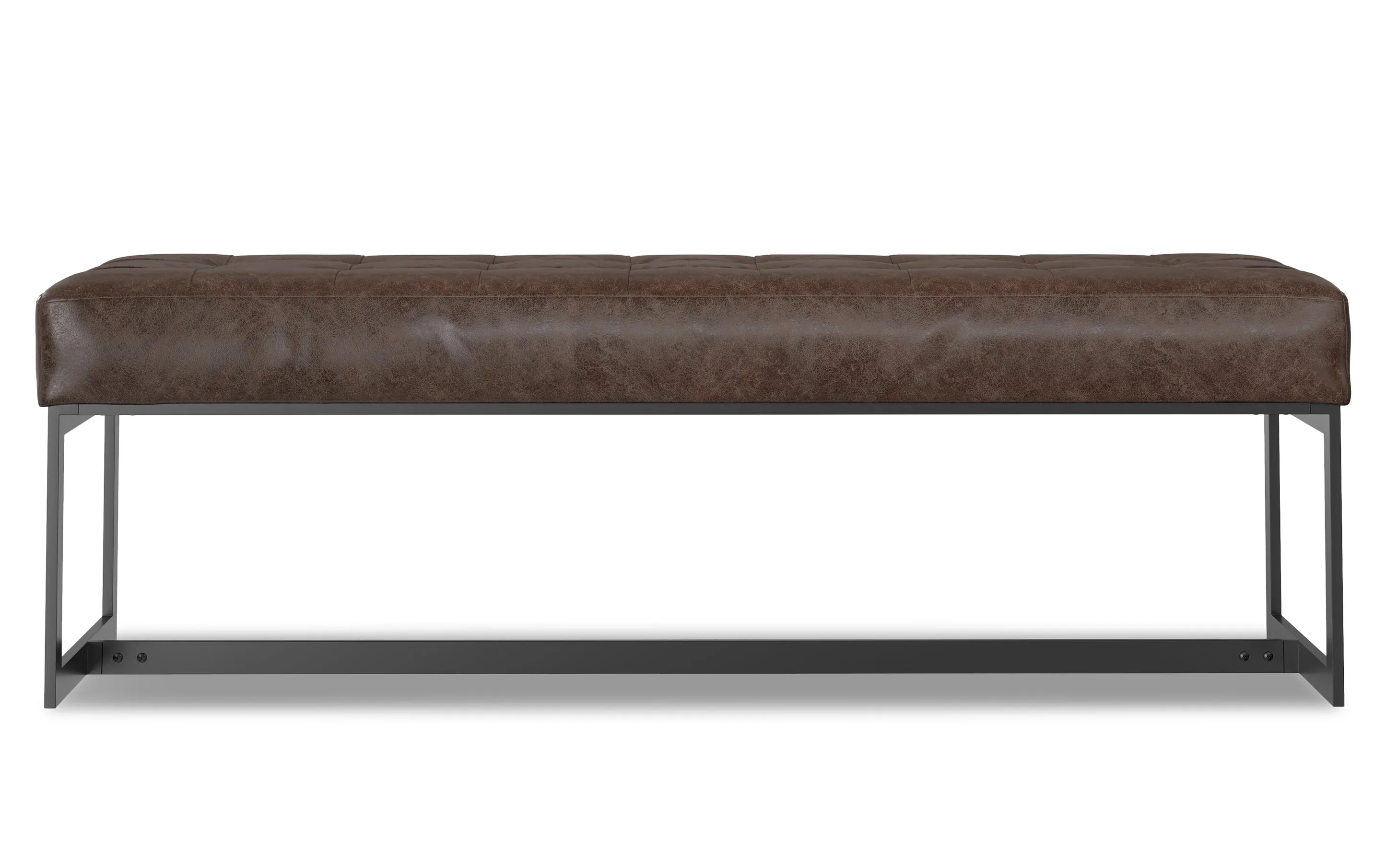 Penelope Leather Ottoman Bench