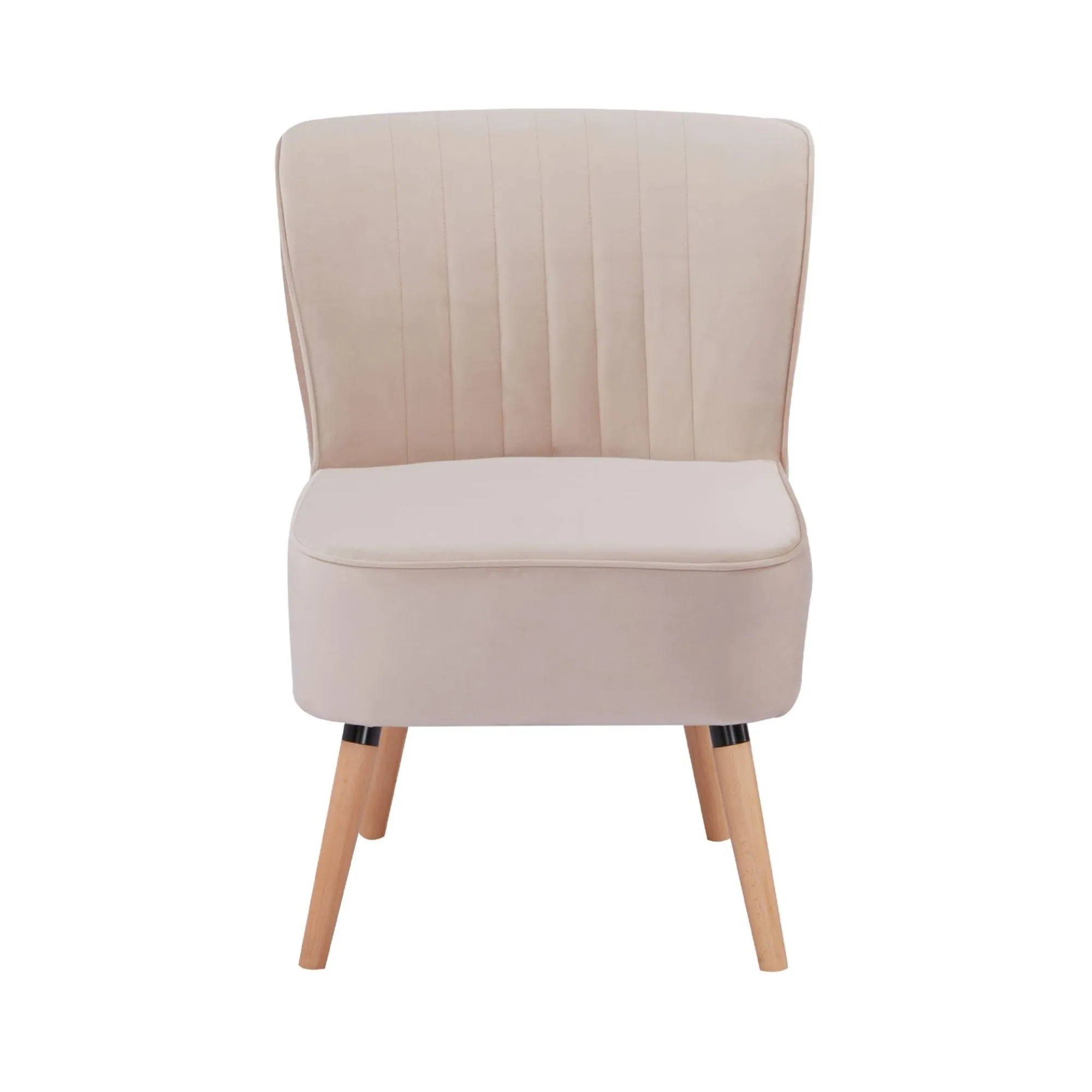 Pink Fabric Upholstered Sofa Accent Chair Set, 2-Piece