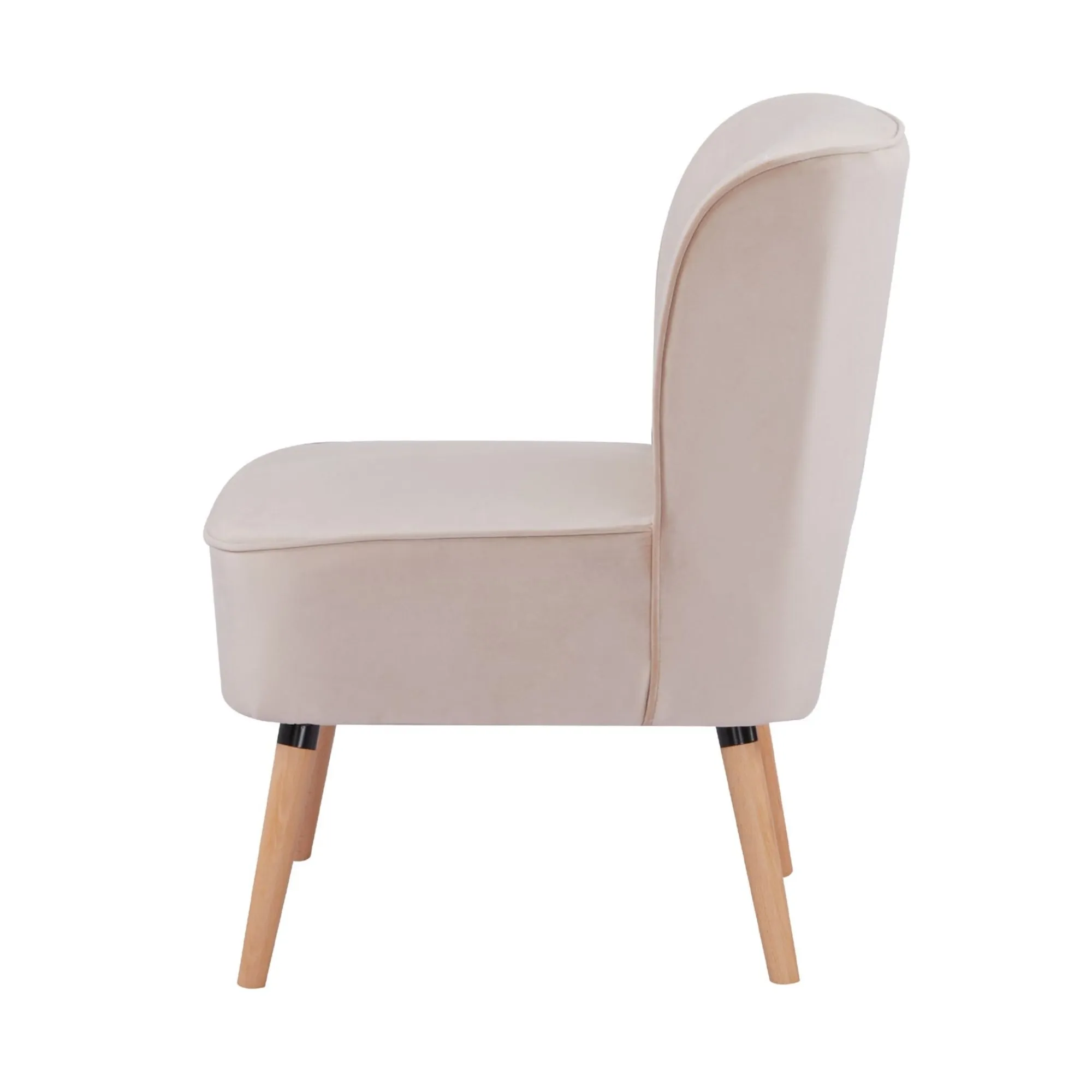 Pink Fabric Upholstered Sofa Accent Chair Set, 2-Piece