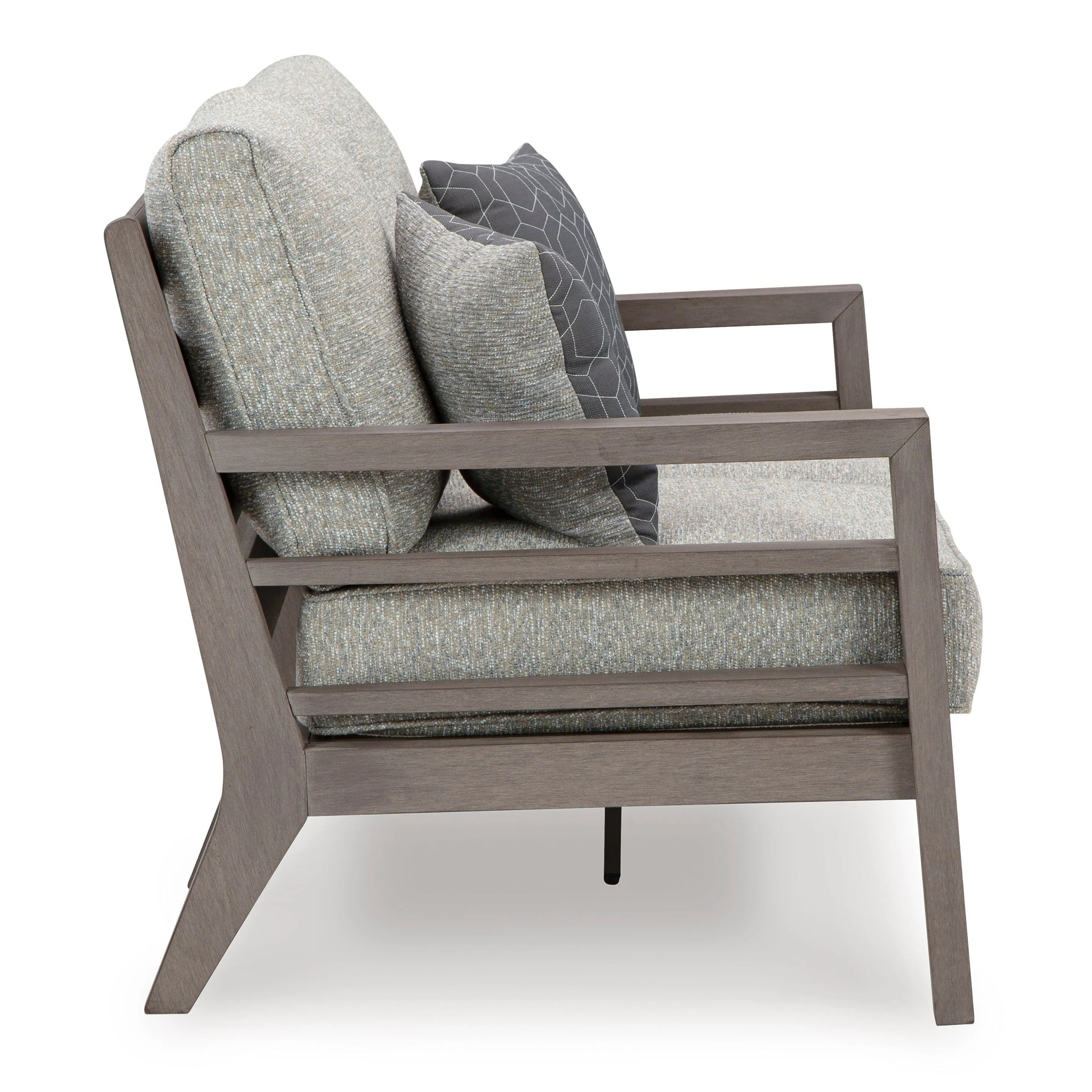 Poly Teak Taupe Outdoor Loveseat