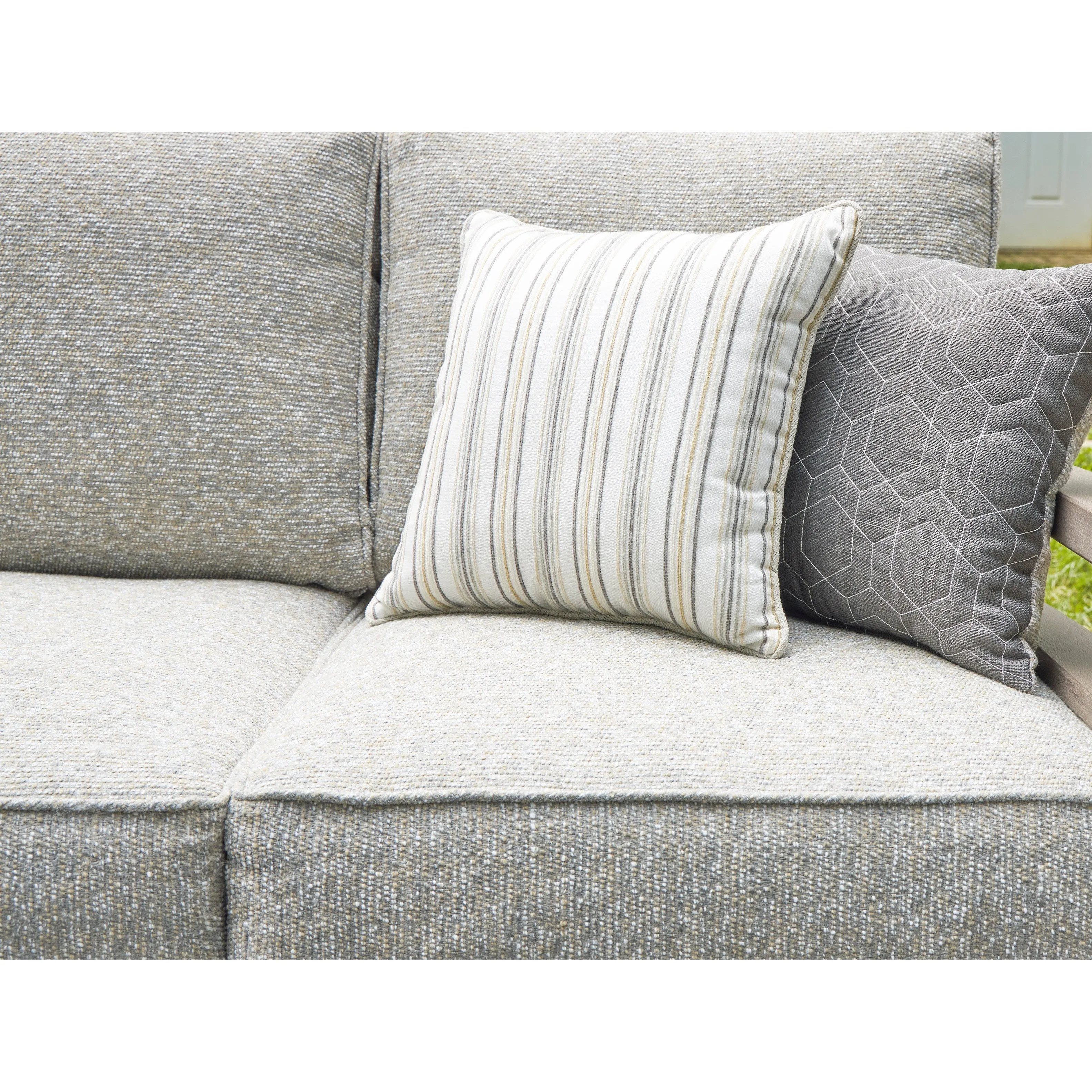 Poly Teak Taupe Outdoor Loveseat