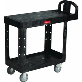Rubbermaid® Heavy Duty 2-Shelf Utility Cart | Flat Shelf | Swivel Casters | 4505