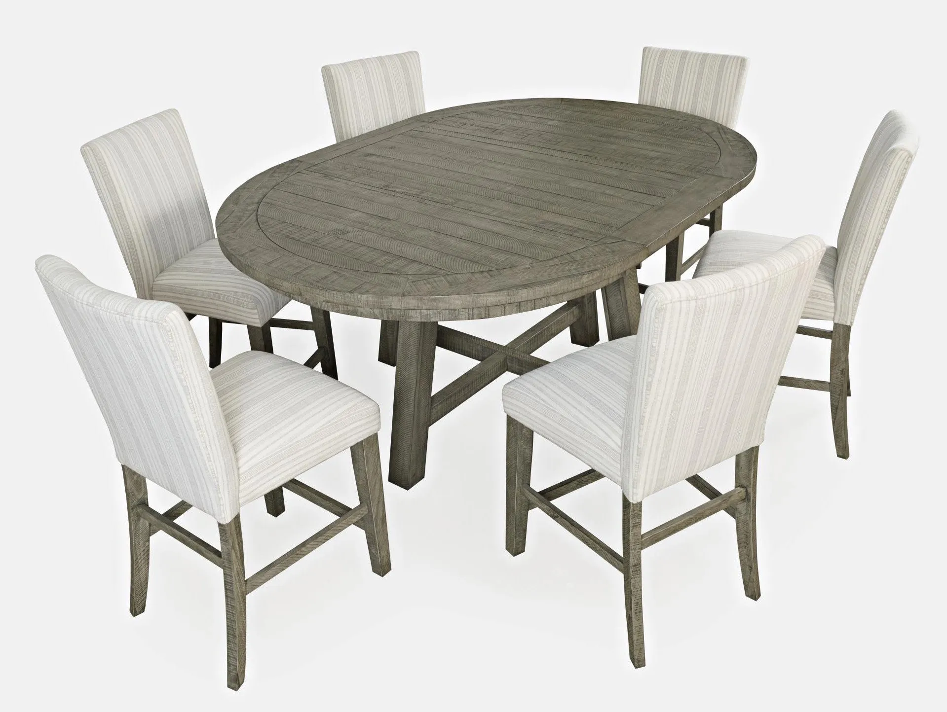 Saratoga 7-Pc Dining Set Oval Extension (54"-78") Counter Height