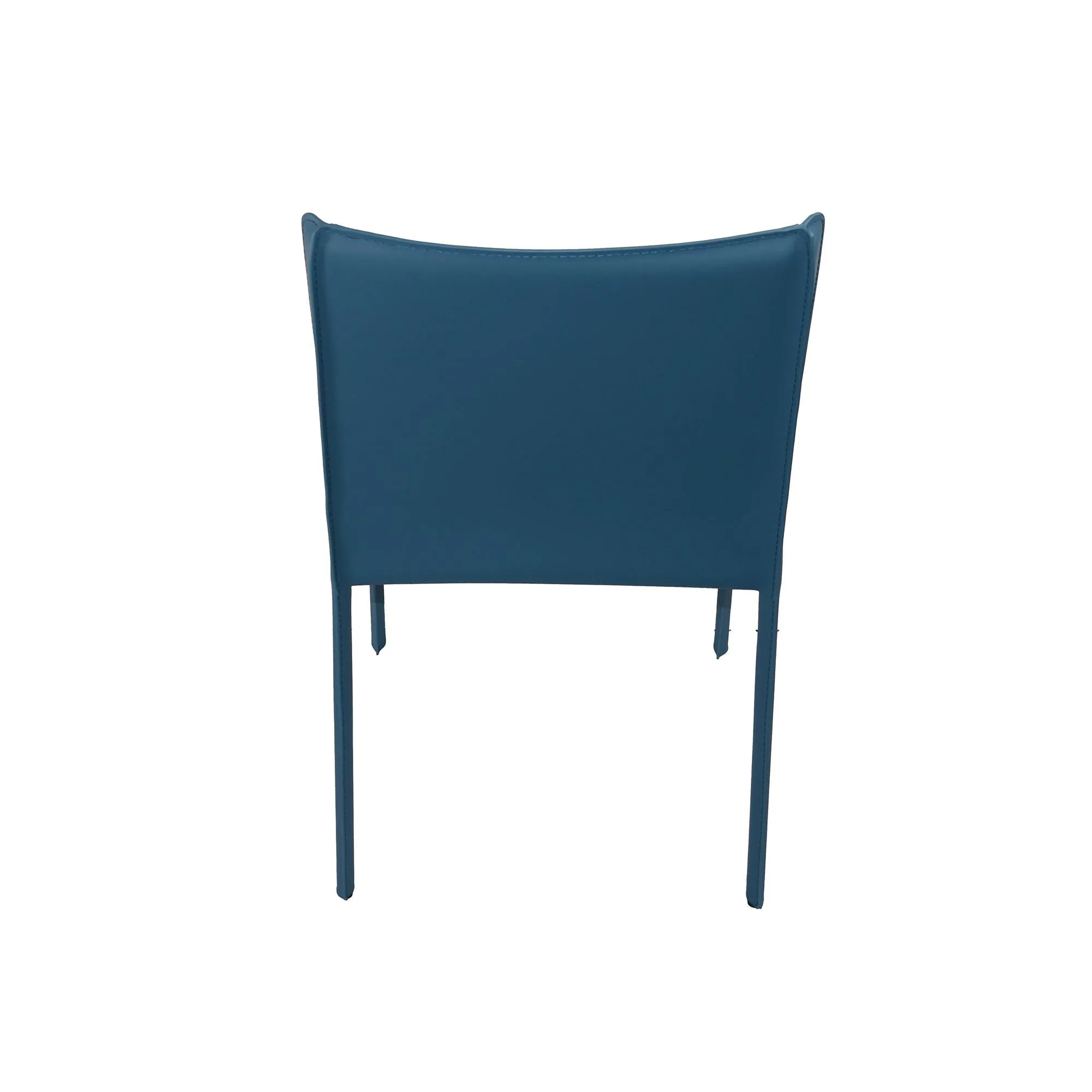 Set of 2-Recycled Leather Eloi Dining Chair- High Back Dining Chair