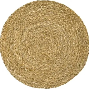 Set of 6, Round Woven Placemats, Natural Braided Straw Table Mats, Weave Aquatic Placemats for Dinning Table, Christmas Placemats, 11.8 inch