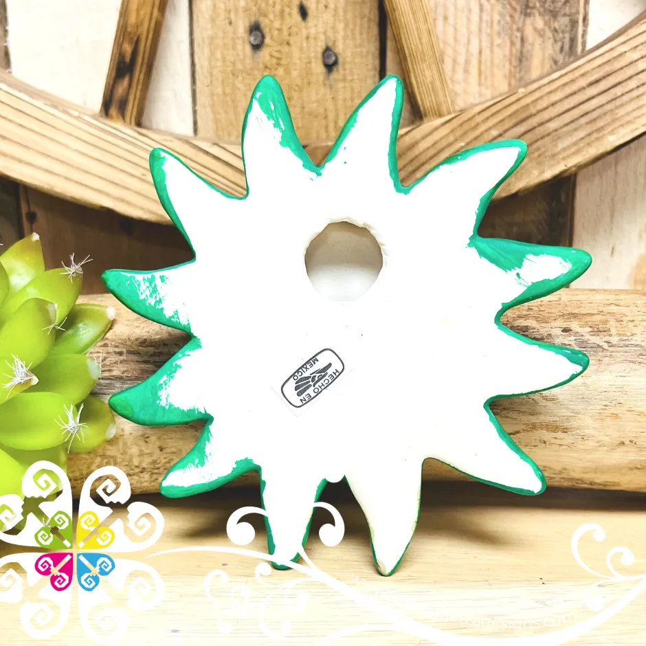 Small Green Sun & Moon Set - Wall Decor