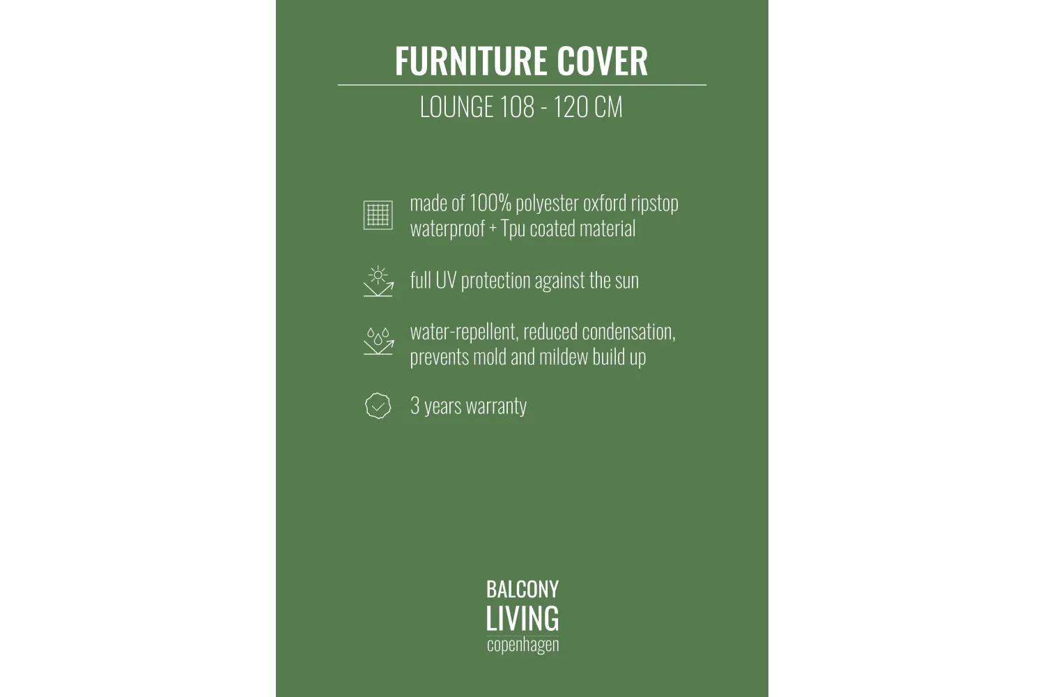 Solid furniture cover 122 x 75 x 75 cm