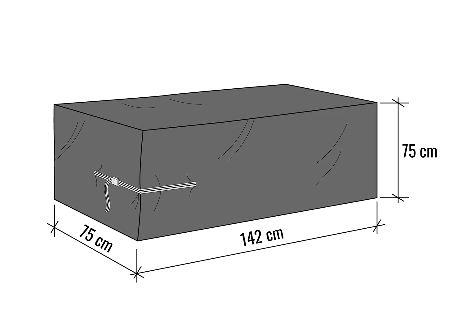 Solid furniture cover 142 x 75 x 75 cm