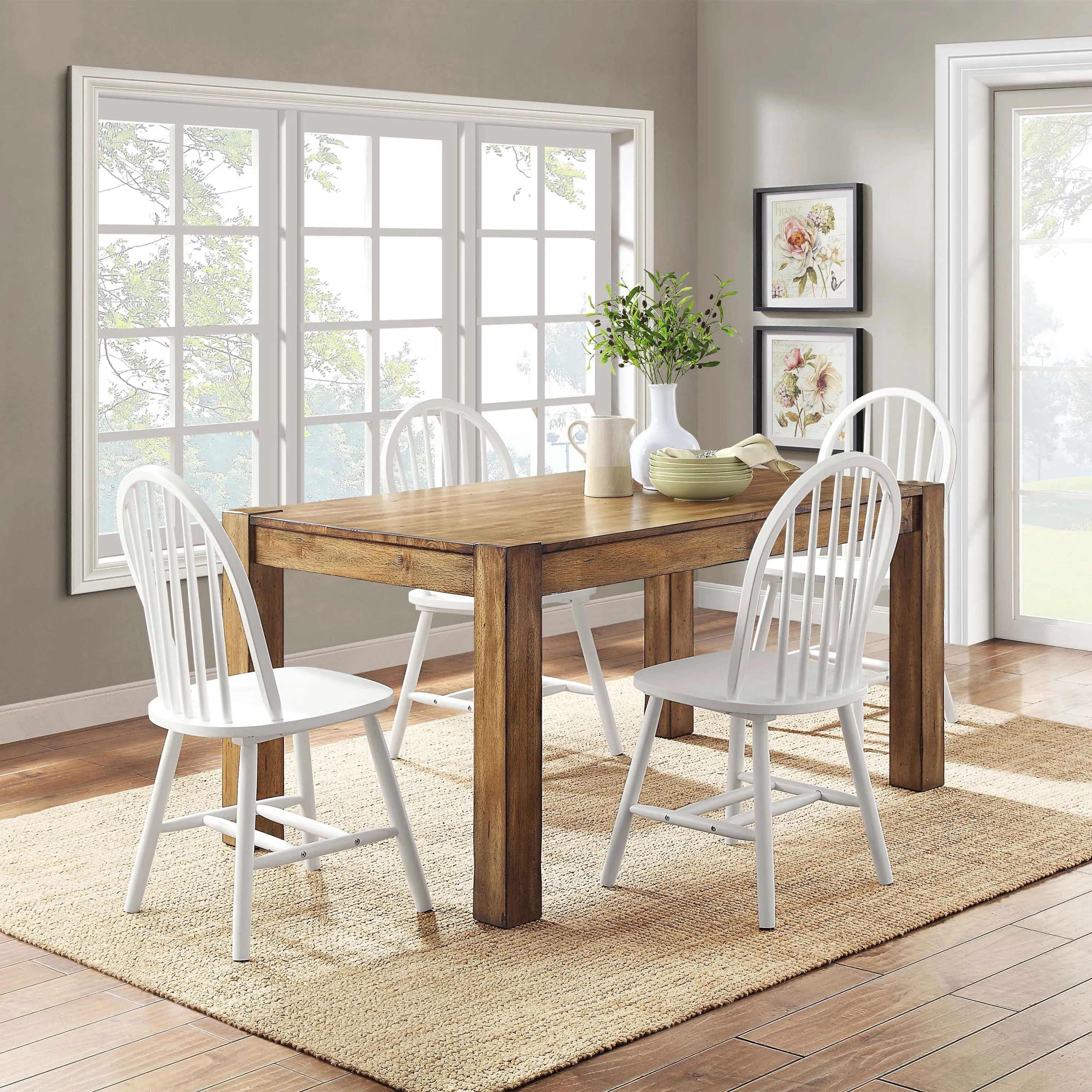 Solid Wood Dining Chairs, Set of 2