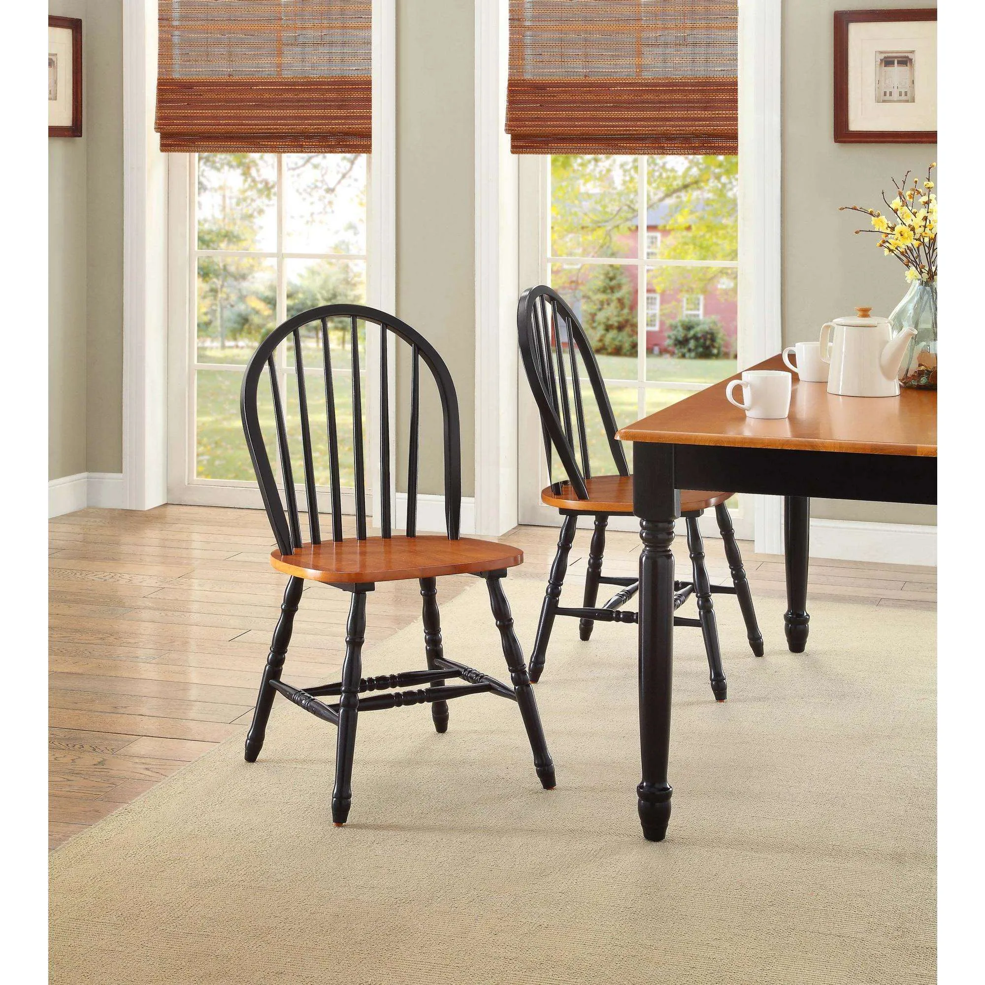Solid Wood Dining Chairs, Set of 2
