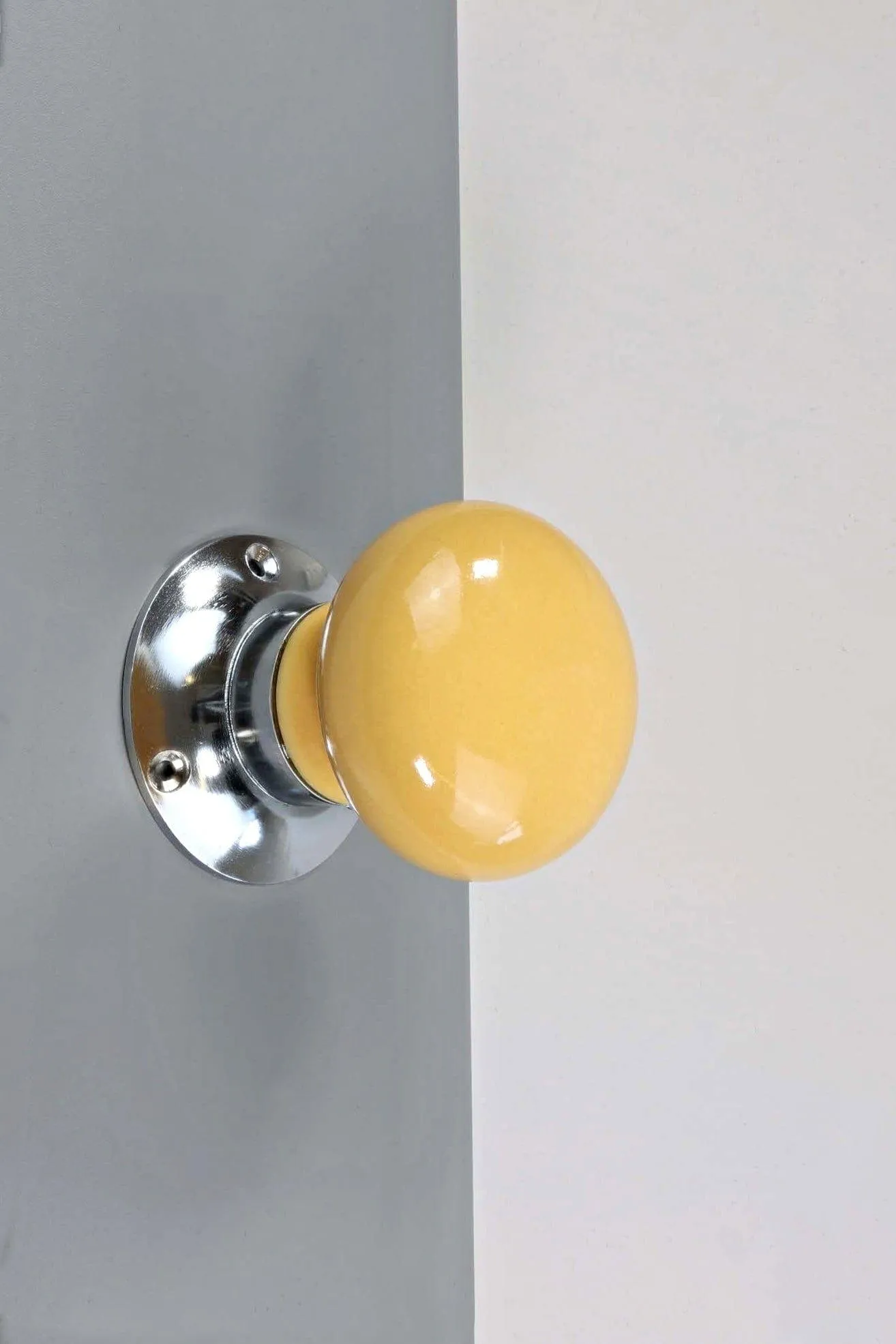 Sunny Yellow Mortice Door Knob Set