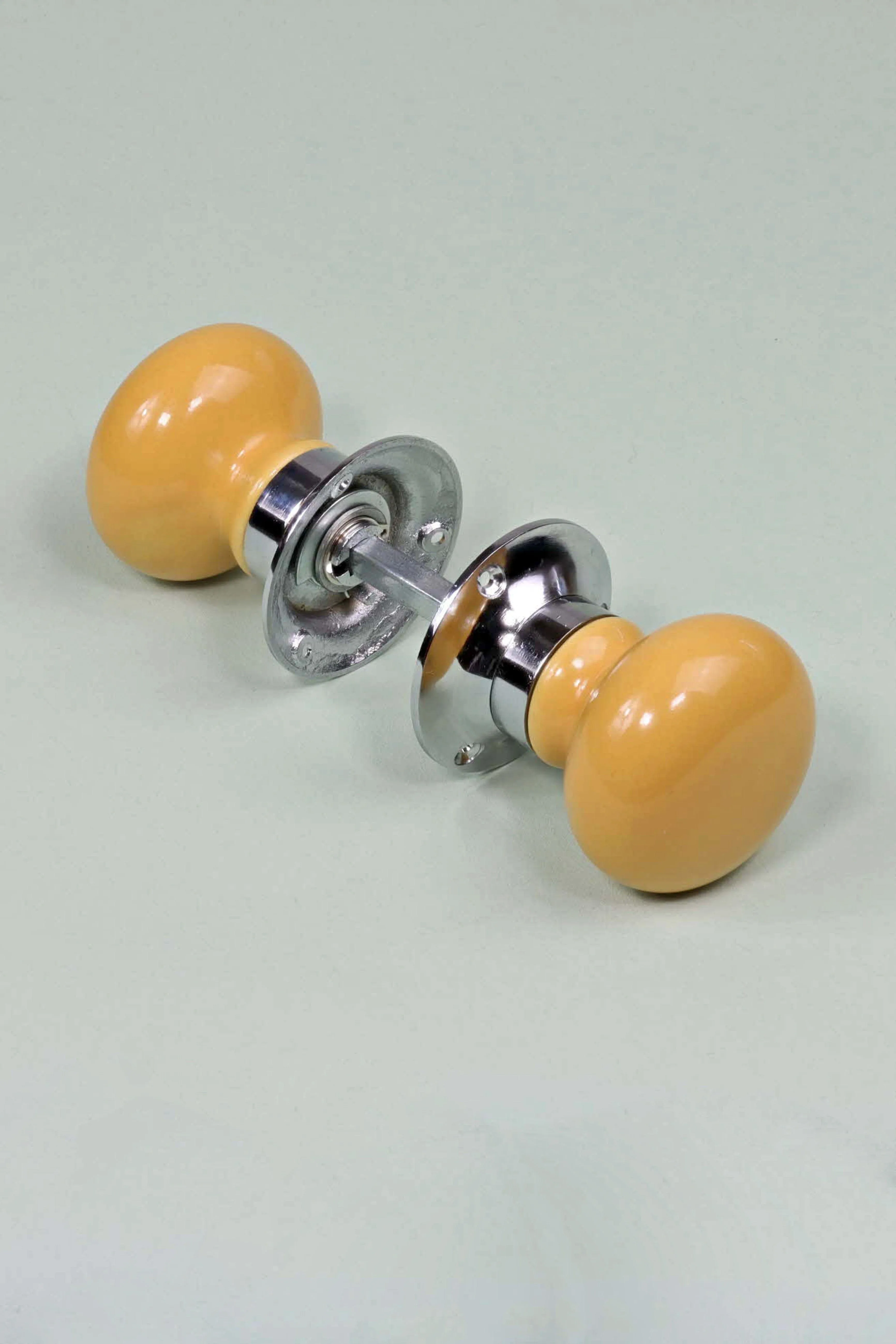Sunny Yellow Mortice Door Knob Set