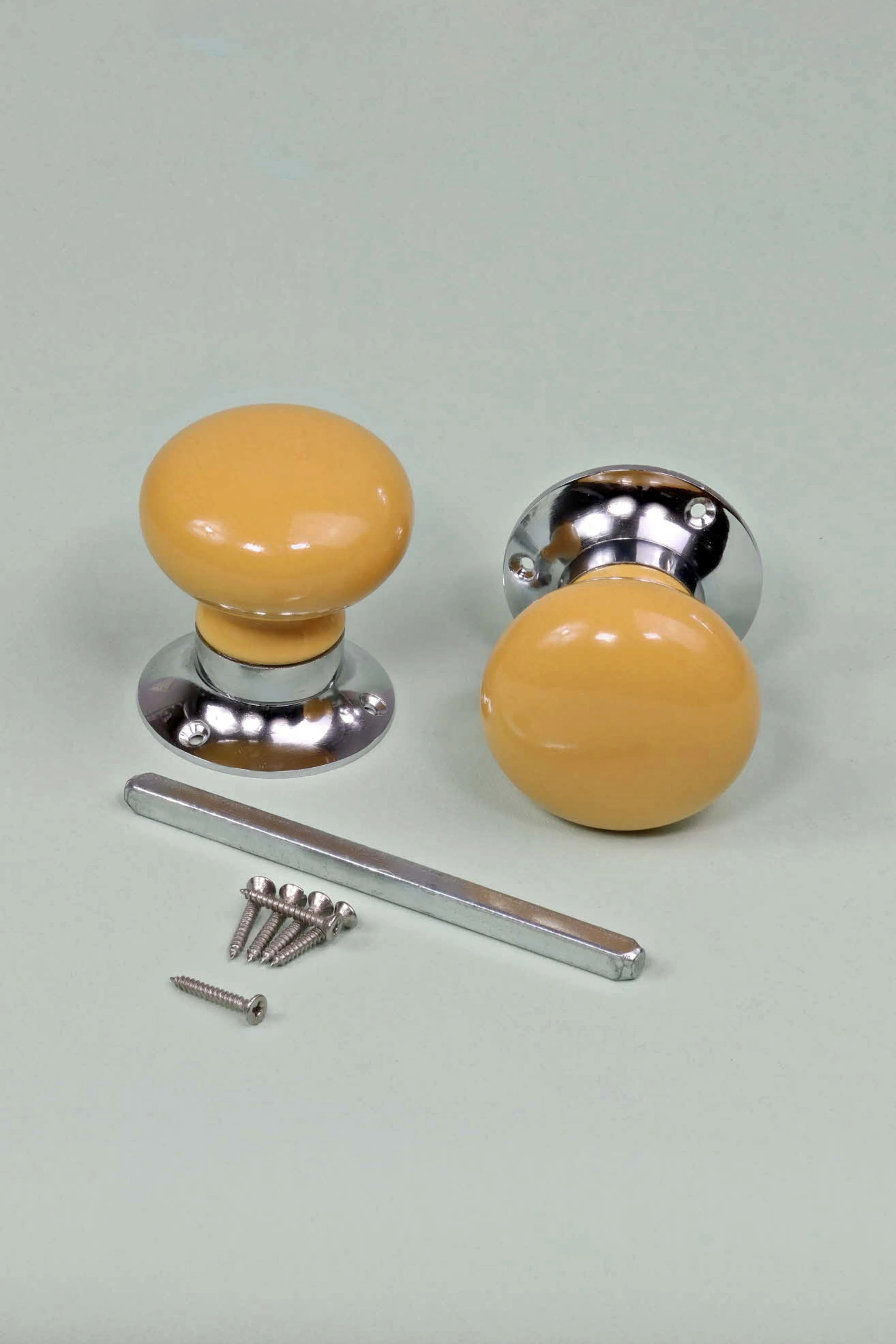 Sunny Yellow Mortice Door Knob Set