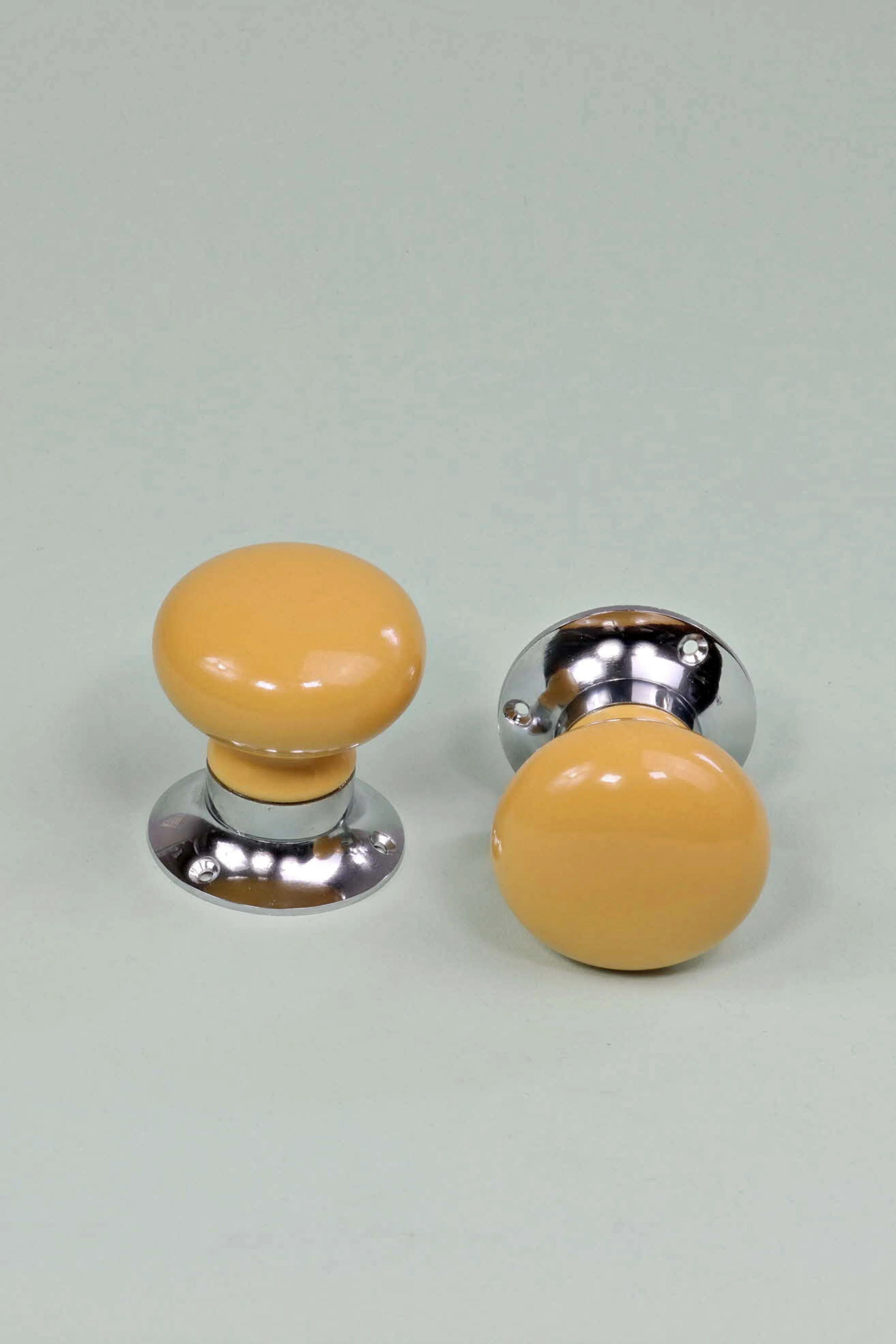 Sunny Yellow Mortice Door Knob Set