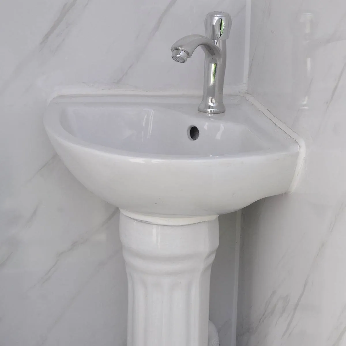 TMG Industrial 4’ Single Person Mobile Toilet, Ceramic Toilet, Triangular Wash Basin, Exhaust Fan, PVC Wood Grain Floor, TMG-STS04
