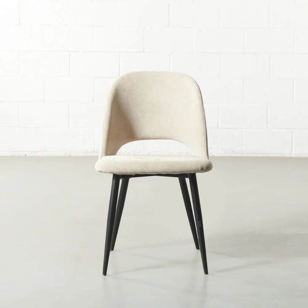 WALTER - Beige Fabric Dining Chair